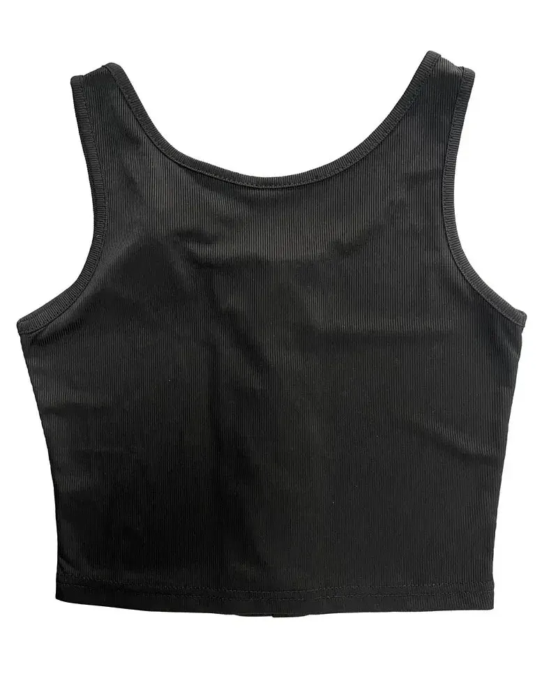 Vintage-Inspired Geometric Semi-Sheer Cami Top